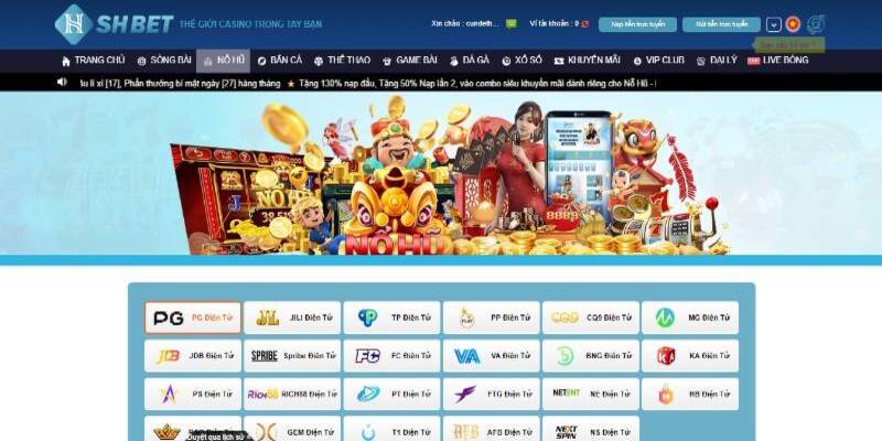 Những game slot phổ biến tại SHbet